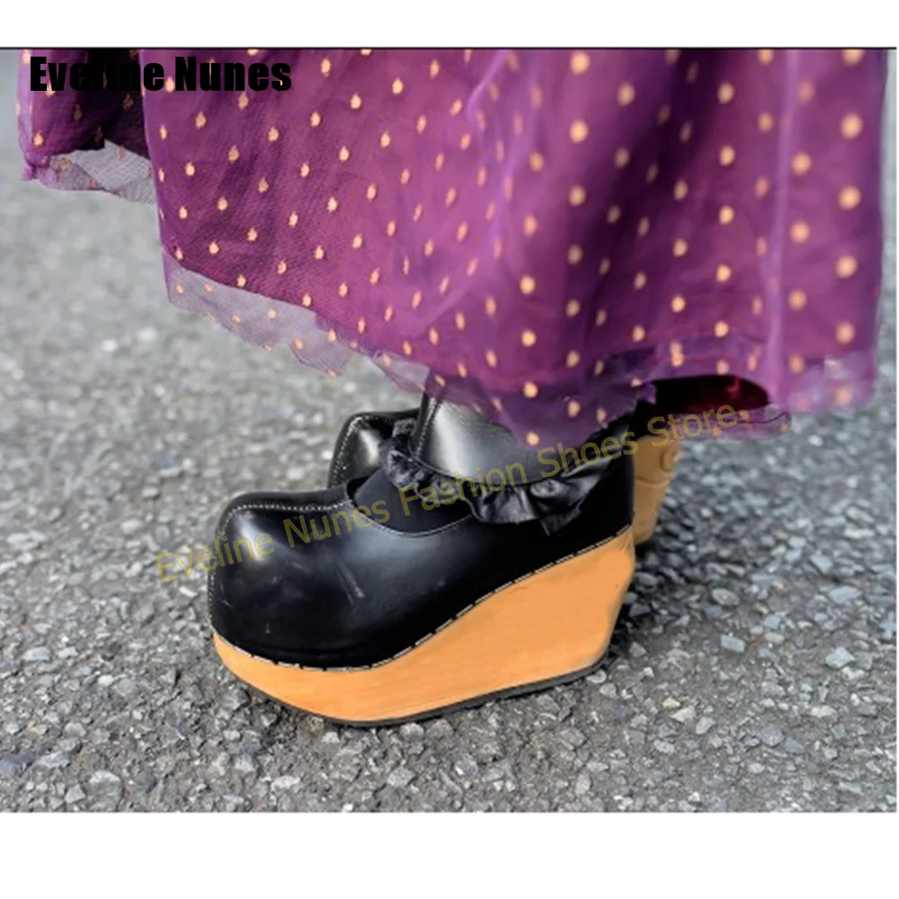 Circle Hook Set - Trendy Gothic Lolita Women Wedge Pumps