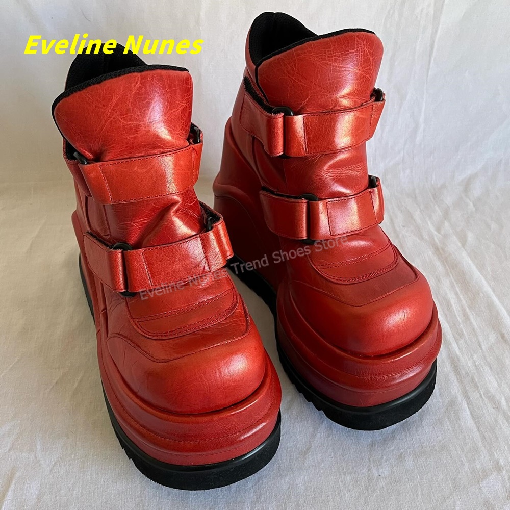 Y2K Gothic Red Wedge Platform  - Circle Hook Set review and price