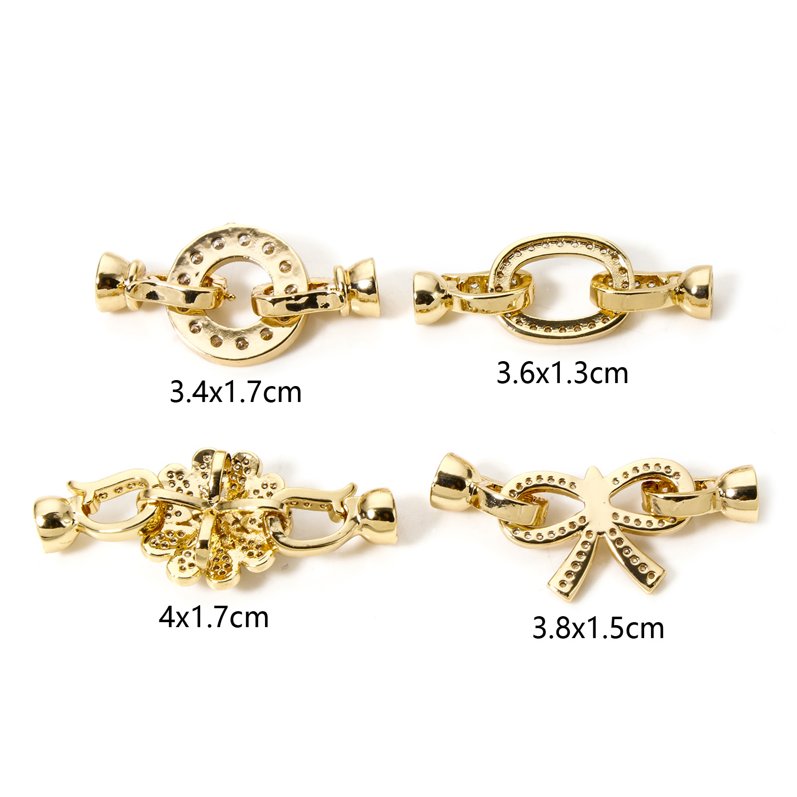 1pc Brass Fold Over Clasps Gol - Circle Hook Set review and price