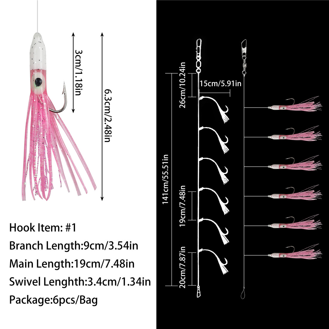 6Packs String Fishing hooks 6- - Fishing Equipment Shop review and price